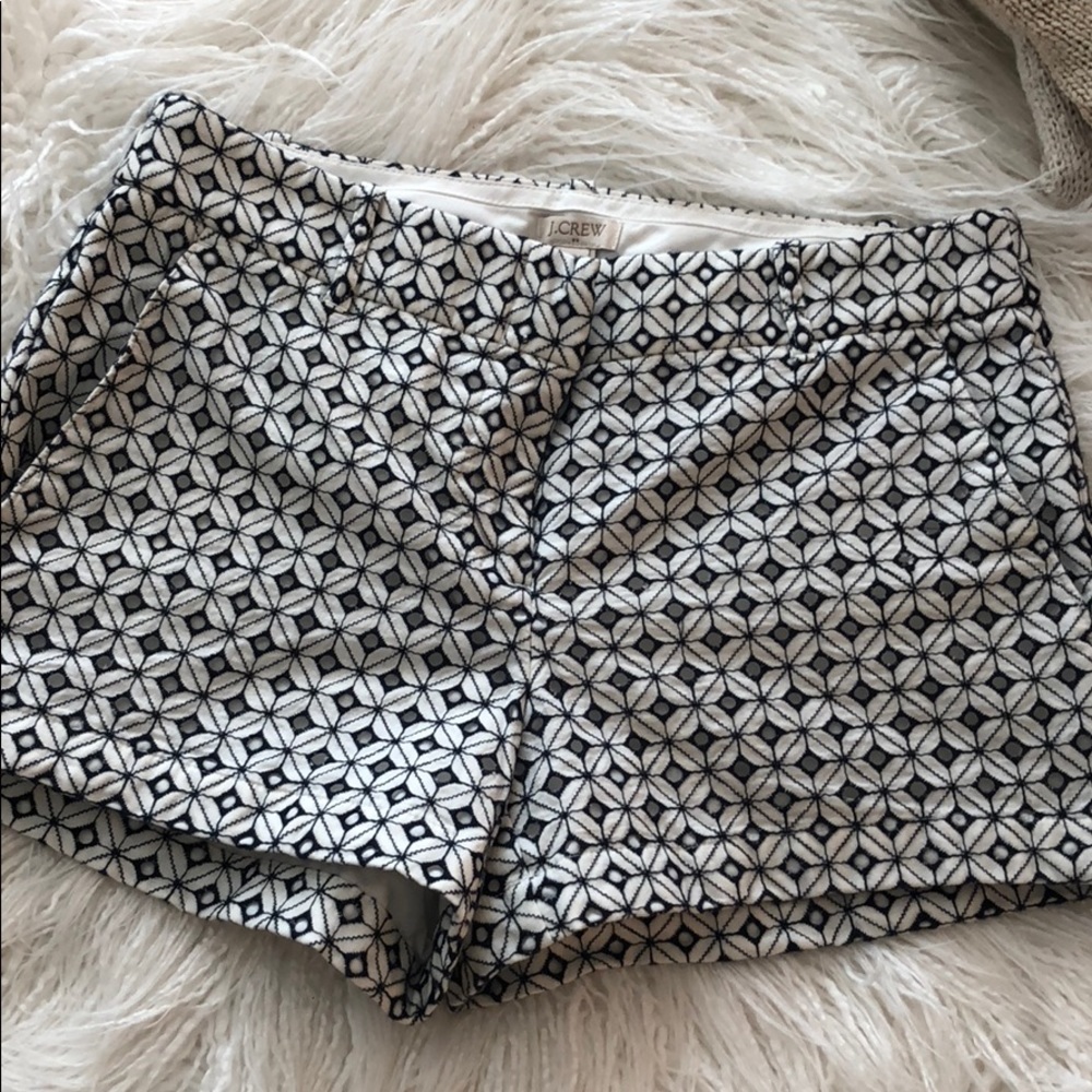 Navy and White Embroidered Women’s Shorts J. Crew